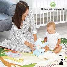 Load image into Gallery viewer, Baby Milestone Blanket | Monthly Photo Mat for Boy or Girl, Unisex | Safari & Jungle Theme | Personalised Baby Shower Present for New Mums | Age Mat | Soft & Comfortable | Includes Coloured Frames