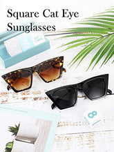 Load image into Gallery viewer, 2 Pair Vintage Square Cat Eye Sunglasses Women Retro Trendy Cateye Sunglasses