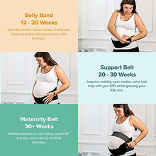 Load image into Gallery viewer, BABYGO 4 in 1 Pregnancy Support Belt Maternity & Postpartum Band - Relieve Back, Pelvic, Hip Pain, SPD & PGP >> inc Free 40 Page Pregnancy Book for Birth Preparation, Labour & Recovery >> M Black
