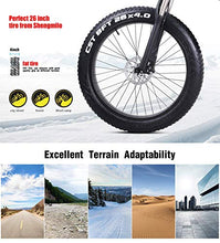 Load image into Gallery viewer, GUNAI Electric Bike 48V Off-road Fat 26” 4.0 Tire E-Bike Electric Mountain Bike with Rear Seat(Black)