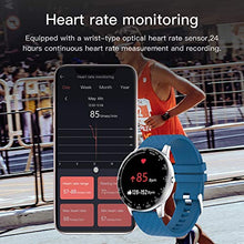 Load image into Gallery viewer, Smart Watch, Fitness Tracker Touch Screen, Smartwatch for Men Women Gifts Sleep Monitor Step/Calorie Counter Activity Tracker as Birthday Gifts for Men Women iOS, Android Compatible iPhone (blue)