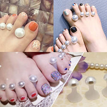 Load image into Gallery viewer, 8 Pcs Silicon Toe Separators, Toe Seperators Silicone, Toe Dividers, Gel Foot Toe Spacers, Toe Separators for Overlapping Toes for Pedicure Manicure Nail Art(Pearl)