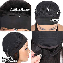Load image into Gallery viewer, Hiyorlik Headband Wig Deep Wave Wig 20 Inch Human Hair Wigs For Black Women Brazilian Virgin Hair Full Machine Made With Snapping Glueless None Lace Scarf Wig 150 Density