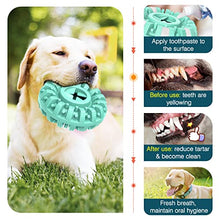 Load image into Gallery viewer, Lewondr Indestructible Dog Toys For Aggressive Chewers, Tough Rubber Natural Treat Dispenser, Interactive Dog Chew Toy for Boredom Medium Large Dogs, Dog Dental Care,Mint Green