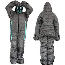 Load image into Gallery viewer, YLWJ Sleeping Bag with Arms and Legs Camping 0 Degree Sleeping Bag Wearable Lightweight Waterproof Warm & Cold Weather - 5℃/5℃ for Adults & Kids