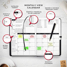 Load image into Gallery viewer, Smart Planner Budget Book – Undated Finance Planner – 8.6 x 5.7 inches (A5) – Monthly Calendars, Budget Tracker, Expense Sheets, Account Saving and Investing Trackers, Budget Book – Bill Organizer