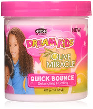 Load image into Gallery viewer, African Pride Dream Kids Olive Miracle Quick Bounce Hair Detangling Pudding 425 g