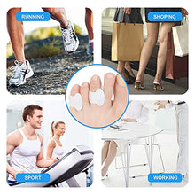 Load image into Gallery viewer, Pinky Gel Toe Separators, Silicone Toe Spacers, Small Toe Protector Spreader, Cushions for Curled Overlapping Separate Toe Correct