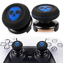 Load image into Gallery viewer, Playrealm FPS Thumbstick Extender & Printing Rubber Silicone Grip Cover 2 Sets for PS5 Dualsenese & PS4 Controller (Ghost Blued)