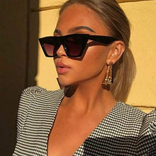 Load image into Gallery viewer, Pro Acme Polarized Vintage Square Cat Eye Sunglasses for Women, Retro Classic Trendy Style Cateye Sun Glasses (White Frame | Grey Gradient Lens)