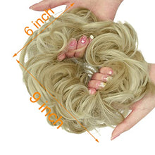 Load image into Gallery viewer, FXTYK Messy Buns Hair Piece Hair Scrunchies Wavy Curly Ponytail Extensions Updo Hairpiece for Women Donut Hair Chignons Hair Accessories-Dark Brown Mix Light Auburn-1pcs