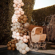 Load image into Gallery viewer, Balloon Arch, Sumtoco Balloon Garland Kit with Nude Apricot Double-Stuffed Latex Party Balloons for Boho Safari Bear Themed Wedding Baby Shower Bridal Engagement Anniversary Birthday Decorations