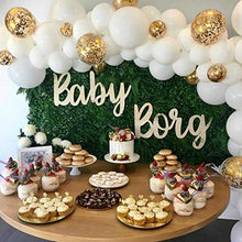 Load image into Gallery viewer, White Balloon Arch Kit - 125 PCS 5M Balloon Garland Kit with Gold White Balloon Confetti Metallic Balloons for Valentine 2021 New Year, Christmas, Baby Shower Birthday Hen Party Background Decoration