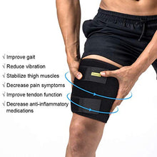 Load image into Gallery viewer, Adjustable Thigh Support Breathable Thigh Brace with Non-Slip Strap, for Hip, Groin, Hamstring, Thigh, and Sciatic Nerve, Muscle Strain Prevention and Rehabilitation