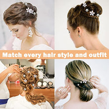 Load image into Gallery viewer, Flower Hair Clips, Bridal Hair Pins Pearl Hair Grips Crystal Hair Accessories for Wedding Women Girls Bridesmaid (20pcs)