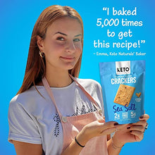 Load image into Gallery viewer, Keto Crackers (Sea Salt), Low carb Crackers, Keto Snacks, Low carb Snack. No Added Sugar, high Fibre & Gluten Free (3 x 64g Packs). Almond Flour Crackers, Keto Snacks no Carbs no Sugar, Paleo