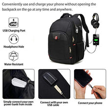 Load image into Gallery viewer, Laptop Backpack,Extra Large Anti-Theft Business Travel Laptop Backpack Bag with USB Charging Port (Black 17 inch)