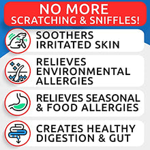 Load image into Gallery viewer, Allergy Relief Dog Treats - Omega 3 + Pumpkin + Enzymes - Itchy Skin Relief - Seasonal Allergies - Anti-Itch & Hot Spots - Immune Supplement - Made in USA - Chicken Flavor Soft Chews