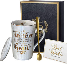 Load image into Gallery viewer, Teacher Gifts - Teacher Appreciation Gifts - Best Gifts for Teachers - Best Teacher Gifts for Women - Pink Marble Ceramic Coffee Cups