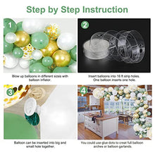 Load image into Gallery viewer, Balloon Garland Kit, 121pcs Balloon Arches Garland Set, Olive Green,White, Confetti Balloons and Gold Metallic Latex Balloons for Birthday Wedding Baby Shower Party Decoration(Green)