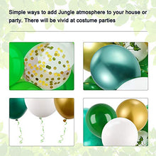 Load image into Gallery viewer, Auihiay 123 Pieces Safari Baby Shower Decorations Jungle Theme Balloons Arch Garland Kit with Lush Green Balloons, Tropical Palm Leaves and Ivy Vines for Safari Party, Wedding, Baby Shower Decorations