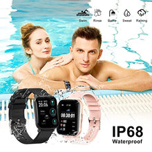 Load image into Gallery viewer, woednx Smart Watch for Man and Women, Fitness Activity Tracker, 1.65 ''Touch Fitness Watch with 24 Sports Modes,Sleep Heart Rate Monitor, Pedometer,IP68 Waterproof Smartwatch for iOS Android,Best gift