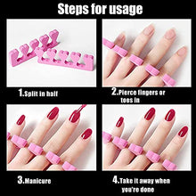 Load image into Gallery viewer, 50pcs Foam Sponge Toe Separators Finger Dividers Soft Sponge Finger Divider Spacer Nail Art Manicure Pedicure Tools - Pink