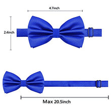 Load image into Gallery viewer, Mens Solid Color Bow ties Polyester Pre Tied Wedding Bow Tie, Silver(Size: One Size)