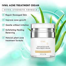 Load image into Gallery viewer, Acne Treatment Cream Ivnil Anti Acne Spot Treatment For Face, Back, Inner Thigh Butt, Anti Acne Cream For Teenagers Suitable For Sensitive Skin Natural Ingredients 30ml