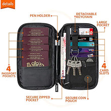 Load image into Gallery viewer, dayday® Travel Document Holiday Essentials Wallet Organiser with RFID Blocking Unisex Passport Holder | Gifts for Men and Women