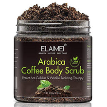 Load image into Gallery viewer, Natural Coffee Scrub with Organic Coffee Body Scrub, Best Acne, Anti Cellulite and Stretch Mark treatment, Spider Vein Therapy for Varicose Veins & Eczema