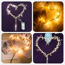 Load image into Gallery viewer, KIPETTO Love Heart Pearl Cake Toppers with LED Light for Birthday Wedding Anniversary Party Decor