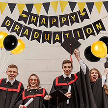 Load image into Gallery viewer, PartyWoo Graduation Balloons, 8 pcs Graduation Banner 2022, Pennant Banner, Graduation Decorations 2022, Black and Gold Graduation Balloons 2022, Graduation Party Supplies, Congrats Grad Decorations
