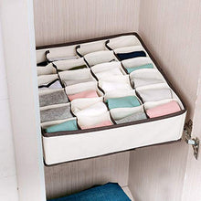Load image into Gallery viewer, Calish Collapsible Drawer Organisers (2 Pack) Drawer Dividers Wardrobe Closet Organisers, Socks Bra Underwear Storage Boxes for 24 Cell