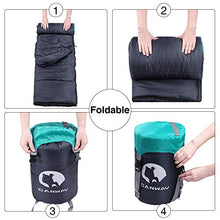 Load image into Gallery viewer, CANWAY Rectangular Sleeping Bag with Compression Sack, Lightweight Waterproof for Warm Cold Weather 4 Seasons Camping/Traveling/Hiking/Backpacking, Adults & Kids(Cyan-Flannel)