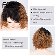 Load image into Gallery viewer, FASHION IDOL Short Deep Wave Lace Front Bob Wigs for Women Human Hair Kinky Curly wig Side Part Shouder Lenth Wig Pre plucked with Baby Hair 150% Density 10 Inch