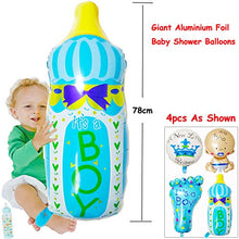 Load image into Gallery viewer, 58pcs Boy Baby Shower Decorations Boy Baby Shower Balloons Decorations Set Include Mummy to Be Sash, Baby Shower Photo Booth Props Balloons Banners Confetti for Baby Shower Favor (Blue)