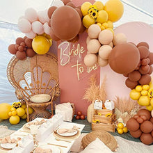 Load image into Gallery viewer, Captank Double Stuffed Yellow Blush Coffee Brown Balloon Arch Kit Nude Apricot Balloon Garland Reddish Brown Mustard Yellow Balloons For Birthday Anniversary Garden Dinner Bachelorette Decorations