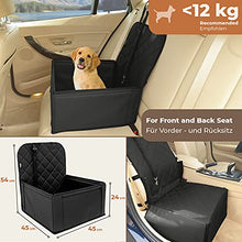 Load image into Gallery viewer, Extra Stable Dog Car Seat - Robust Car Dog Seat or Puppy Car Seat for Small to Medium-Sized Dogs - Reinforced Walls and 3 Belts - Waterproof Pet Car Seat for Back and Front Seat