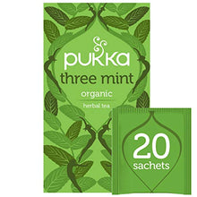 Load image into Gallery viewer, Pukka Herbs | Three Mint Organic Herbal Tea | Spearmint, Peppermint and Fieldmint | Perfect For After Meals | 1 pack | 20 Sachets