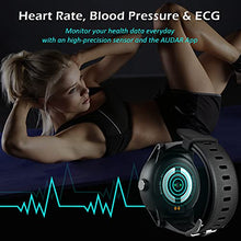 Load image into Gallery viewer, Smart Watch ECG Unisex – Audar E1 – Fitness Tracker with Heart Rate, Blood Pressure, Sleep Monitor, IP67 Waterproof, Large screen, Text & Call, Compatible with Android Iphone, for Men & Women - Black