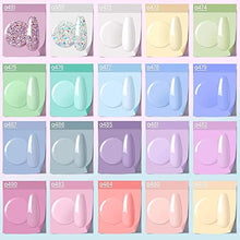 Load image into Gallery viewer, Beetles Gel Nail Polish - 20 Pcs Gel Nail Polish Set Pastel Paradise Soak Off Nail Gel Polish Nude Gray Pink Blue Glitter Gel Polish Starter Kit with Glossy Matte Top Base Gel Coat Easter Decoration