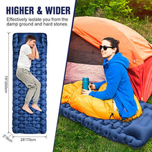 Load image into Gallery viewer, OCOOKO Self Inflating Camping Mat - Widen & Thicken Sleeping Mat Pad with Pillow Waterproof Folding Foot Pump Camp Mattress for Backpacking Hiking Traveling