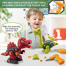 Load image into Gallery viewer, Take Apart Dinosaur Toys 4 Pack for 3-8 Year Old Boys Girls Building Toys Set with Electric Drill Construction Engineering Play Kit for Kids Construction STEM Learning Toys Birthday Easter Gifts