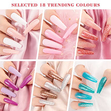 Load image into Gallery viewer, Lavender Violets 21 Pcs Gel Nail Polish Most Wanted Gift Set Soak Off UV LED Base,Glossy n Matte Top Coat for Nail Art Salon Design F984