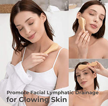 Load image into Gallery viewer, Dry Brushing Body Brush Set - Best for Cellulite, Lymphatic Drainage & Skin Exfoliating - Natural Bristle Spa Kit - Long Handle Back Scrubber, Massager & Face Exfoliator for Radiant Skin
