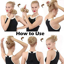 Load image into Gallery viewer, Real Fashion Hair Bun Extensions Messy Curly Hair Scrunchies Hairpieces Donut Updo Chignon Hair Piece for Women Girls Plum Red