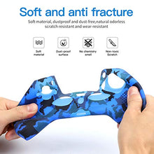 Load image into Gallery viewer, Benazcap Silicone Skin Accessories for PS5 DualSense Controller, PS5 Controller Skin x 1, with Thumb Grip x 10,Camouflage Blue