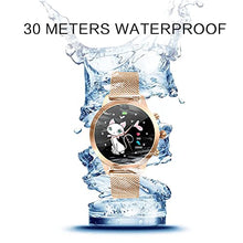Load image into Gallery viewer, QL-Smart Smart watch Fitness Watches for Women 1.09" Full Touch Screen, Smartwatch ladies Fitness Trackers with Heart Rate Monitor, Step Counter Smart Watch for Android iPhone
