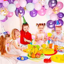 Load image into Gallery viewer, GREMAG Balloons Arch Kit, 105PCS Purple Balloon Garland Kit Balloons Arch Kit, Latex Balloons Party Balloons for Birthday Decoration Party Supplies Wedding Party Decoration Supplies